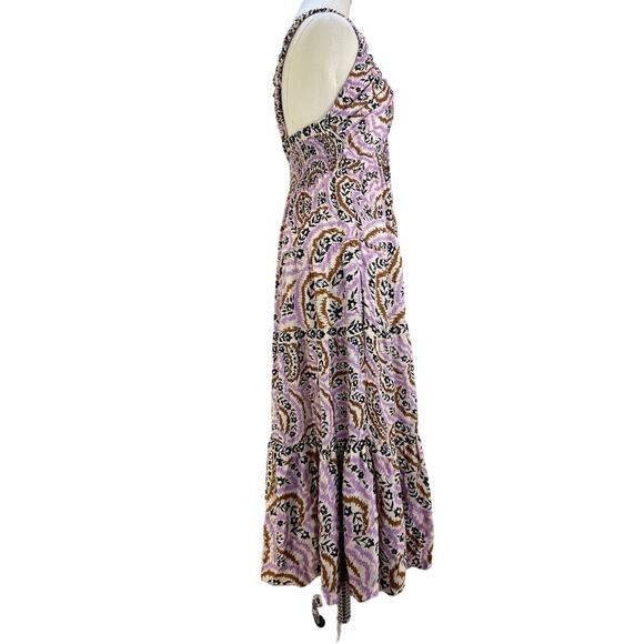 Omika Sorrento Maxi Lucia Lavender Printed Bubble Hem Racer Back - Picture 4 of 10